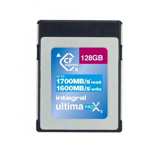 128GB Integral Ultima Pro X2 CFexpress Memory Card 11322X Speed 1700/1600 MB/sec Read/Write Image