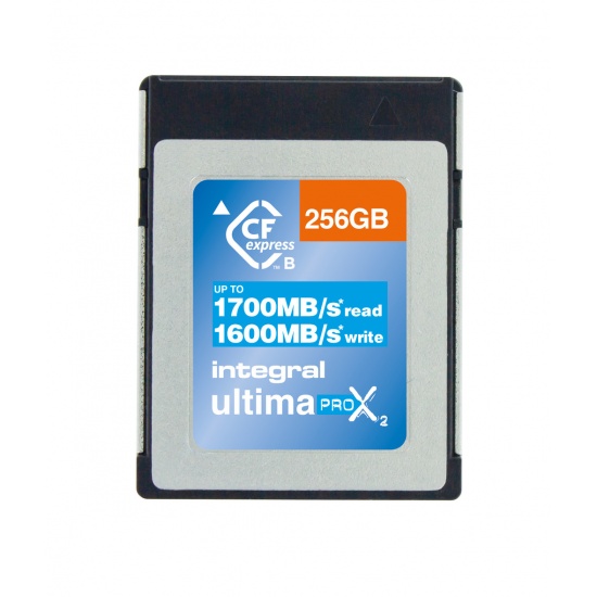 256GB Integral Ultima Pro X2 CFexpress Memory Card 11322X Speed 1700/1600 MB/sec Read/Write Image