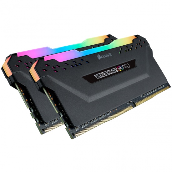 16GB Corsair Vengeance RGB Pro DDR4 3600MHz PC4-28800 CL18 Dual Channel Kit 2x8GB Black Image
