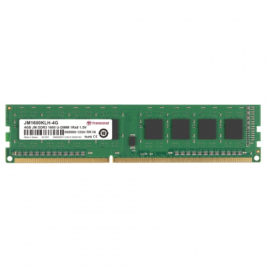 4GB Transcend JetRAM DDR3 1600MHz CL11 1.5V Desktop Memory Module Image