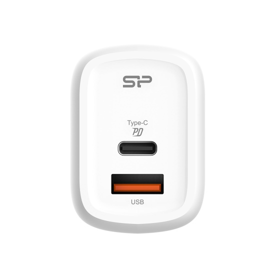 Silicon Power Boost Charger QM25, USB Dual-Output Type-A and Type-C (EU 2-pin) 30W Wall Charger Image