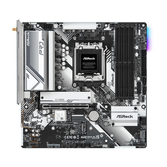 ASRock A620M Pro RS WiFi AMD AM5 Micro ATX DDR5 Motherboard Image