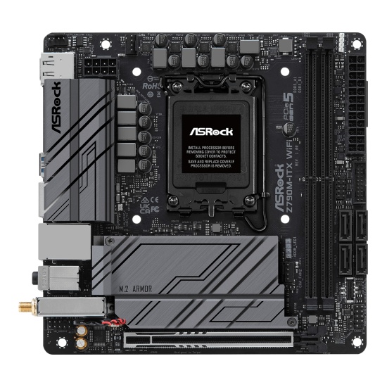 ASRock Z790M-ITX WIFI Intel Z790 Socket 1700 DDR5 Mini-ITX Motherboard Image
