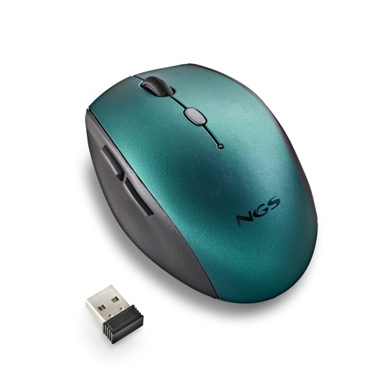NGS Bee Wireless Ergonomic Silent Mouse, Blue Image