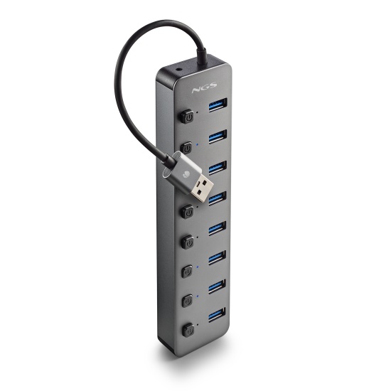 NGS IHUB8, 8 Ports USB 3.0 Hub with Power Adapter 5V/3A Image