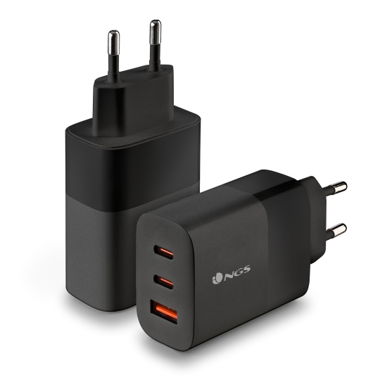 NGS Bud 65W USB-C + USB-A Power Adapter for Phones, Tablets and Laptops, EU Only Image NGS Bud 65W USB-C + USB-A Power Adapter for Phones, Tablets and Laptops, EU Only Image