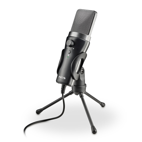NGS MS120 USB Desktop Microphone with Volume Control and Mute Function Image NGS MS120 USB Desktop Microphone with Volume Control and Mute Function Image