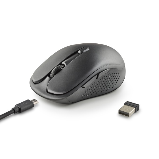NGS EVOSPOOK Wireless Rechargable Multimode Mouse, Black Image