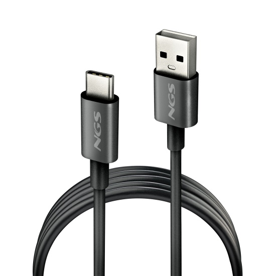 NGS Zyro, 15W USB-a to USB-C Fast Charging 1m Cable, Black Image