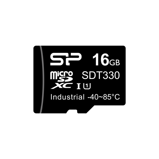 16GB Silicon Power SDT330 Industrial microSDHC UHS-I Memory Card MLC Flash Image