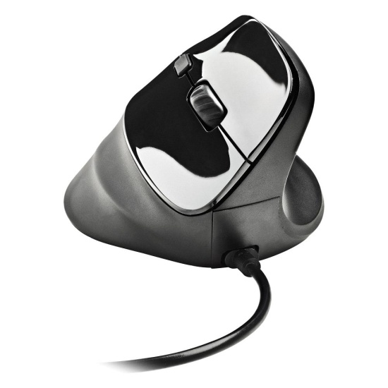 NGS Samsara Ergonomic Vertical Laser Mouse with Silent Buttons and Adjustable DPI, Black Image