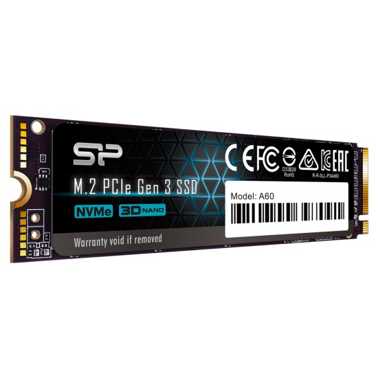 128GB Silicon Power P34A60 M.2 PCIe Gen 3x4 NVMe SSD Image