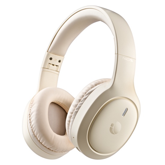 NGS Artica Tempest Wireless Over-Ear BT Headphones, Beige Image