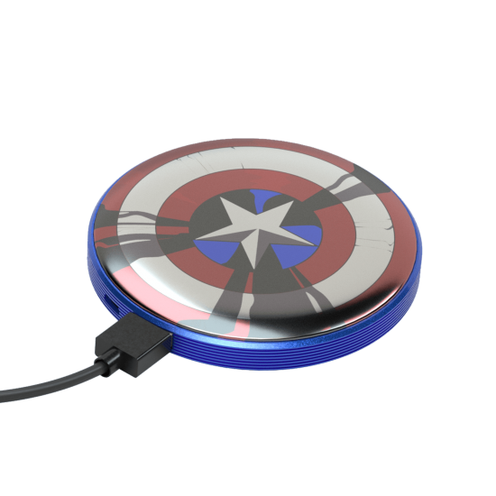 4000mAh Marvel Captain America Shield Power Bank Image