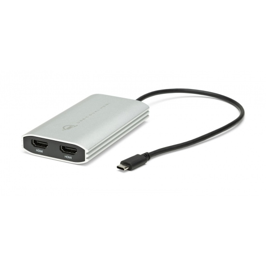 OWC USB-C to Dual HDMI 4K Display Adapter with DisplayLink for Apple M1 Mac or any Mac or PC with US Image