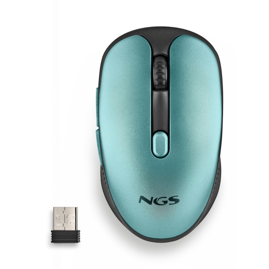 NGS EVO Rust Ice, Wireless Rechargeable Silent Mouse, Green Image