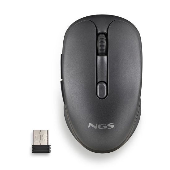 NGS EVO Rust Black, Wireless Rechargeable Silent Mouse, Black Image
