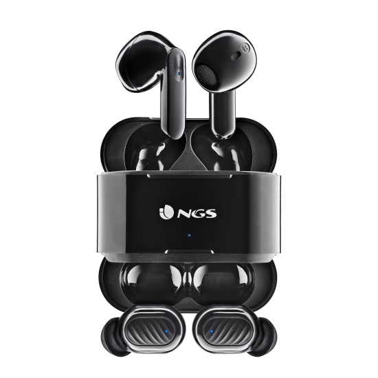 NGS Artica Duo Wireless BT Earphones, 2x Pairs, Black Image