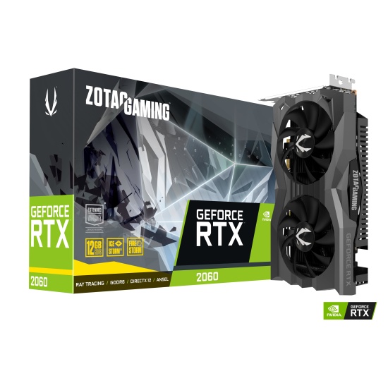 Zotac NVIDIA GeForce RTX 2060 12GB GDDR6 Gaming Graphics Card Image