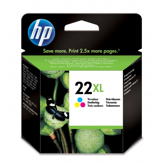 HP 22XL High Yield Tri-color Original Ink Cartridge Image