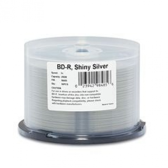 Verbatim Blu-Ray BD-R 98485 25GB 6X Shiny Silver 50-Pack Spindle Image