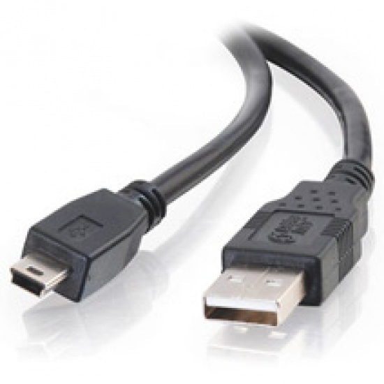 C2G 2M USB2.0 Type-A Male to Mini USB Type-B Male Cable Black Image