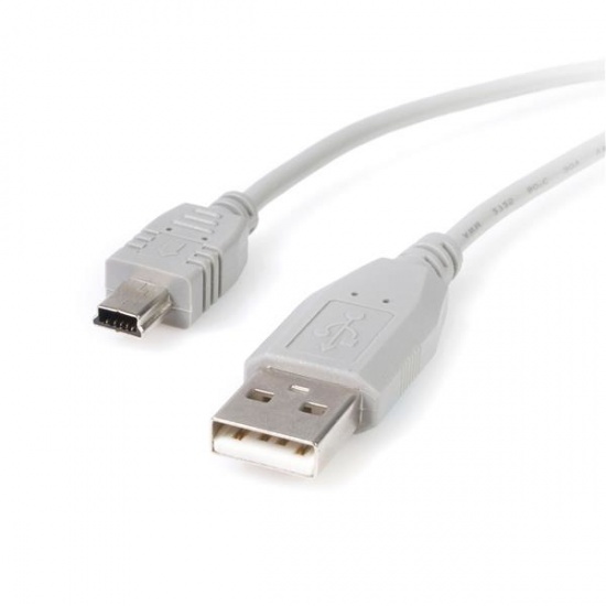 StarTech 3ft Mini USB2.0 Type-A to Mini USB Type-B Cable Grey Image