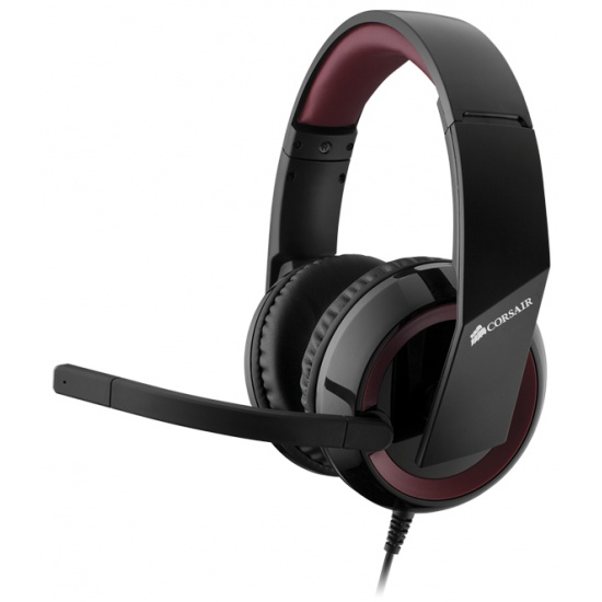 Corsair HS30 Gaming Headset 3.5mm Circumaural Black and Red Image