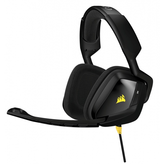 Corsair VOID Gaming Headset 3.5mm Circumaural Black and Yellow Image