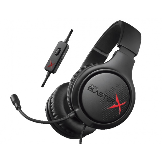 Creative Labs Sound BlasterX H5 Gaming Headset 3.5mm Circumaural Black and Red Image