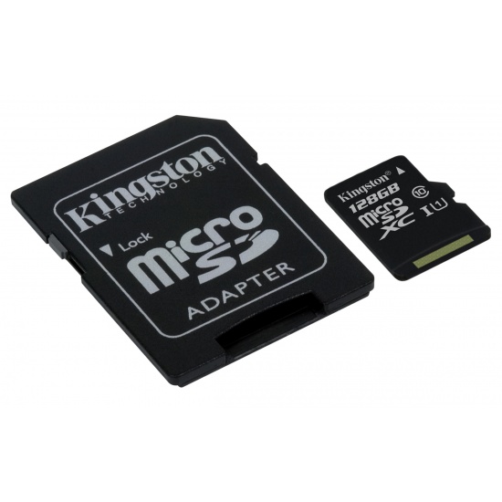 128GB Kingston microSDXC UHS-1 CL10 Memory Card Image
