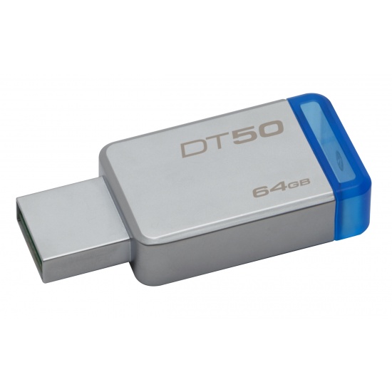 64GB Kingston DataTraveler 50 USB3.1 Blue Flash Drive Image