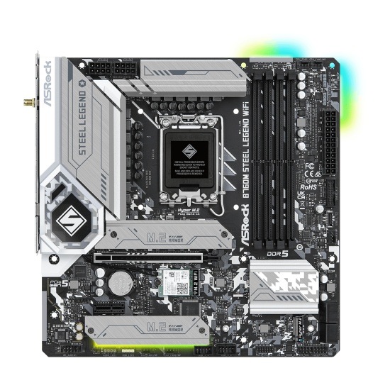 Asrock B760M Steel Legend LGA1700 Micro ATX DDR5 Motherboard Image
