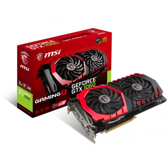 MSI V328-014R GeForce GTX 1060 GAMING X 3GB GDDR5 Graphics Card - Red, Black Image