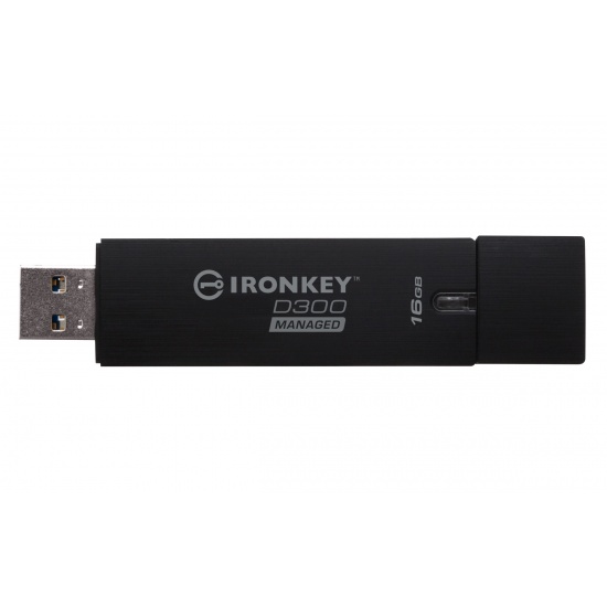 16GB Kingston IronKey D300 USB3.0 Flash Drive - Black Image