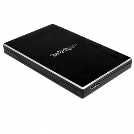 StarTech SAT2510BU32 2.5-inch USB3.0 SATA External Hard Drive Enclosure - Black Image