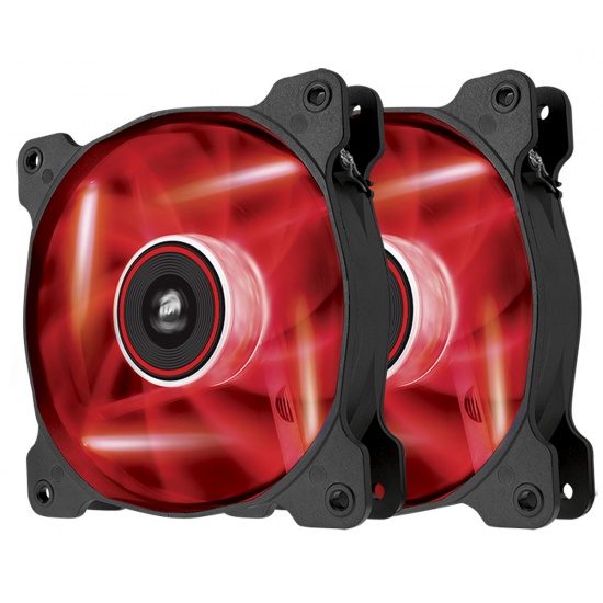 Corsair AF120 120mm Computer Case Fan with Red LED - Twin Pack Image