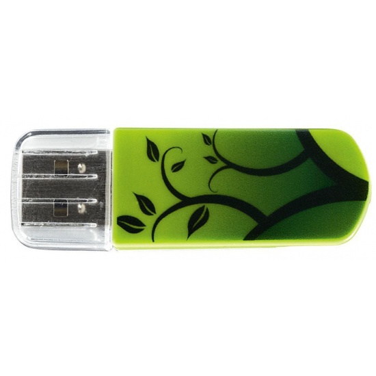 8Gb Verbatim PinStripe USB2.0 Flash Drive - Earth Green Image