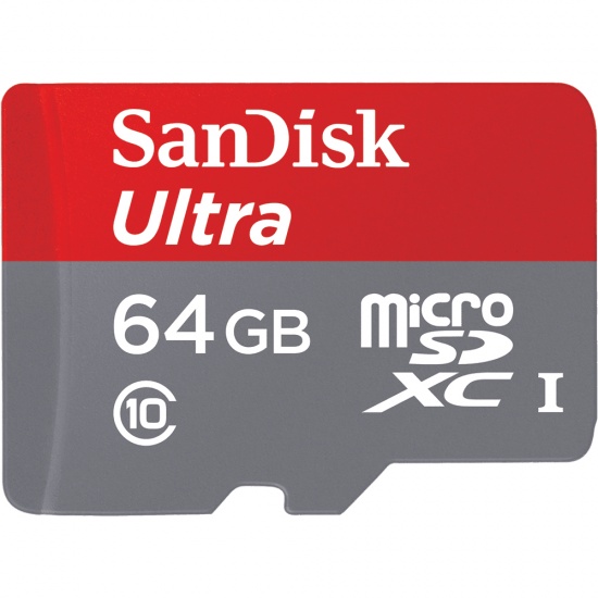 64GB SanDisk Ultra MicroSDXC CL10 UHS-I Memory Card Image