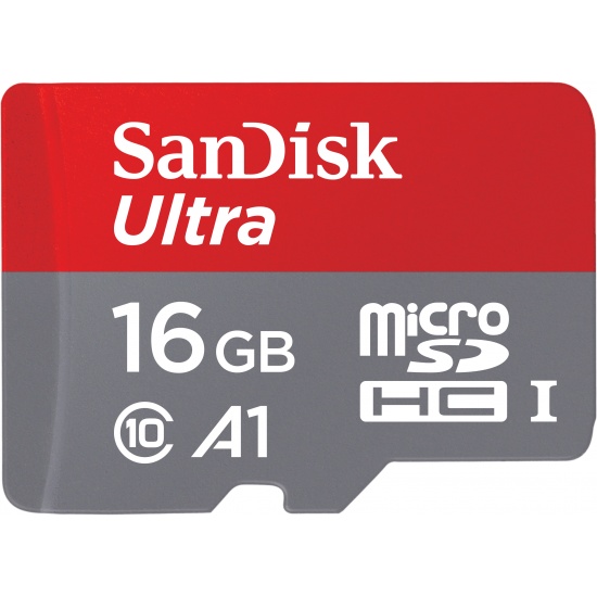 16GB SanDisk Ultra MicroSDHC UHS-I CL10 Memory Card Image