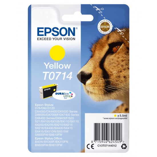 Epson T0714 Yellow Ink Cartridge Image