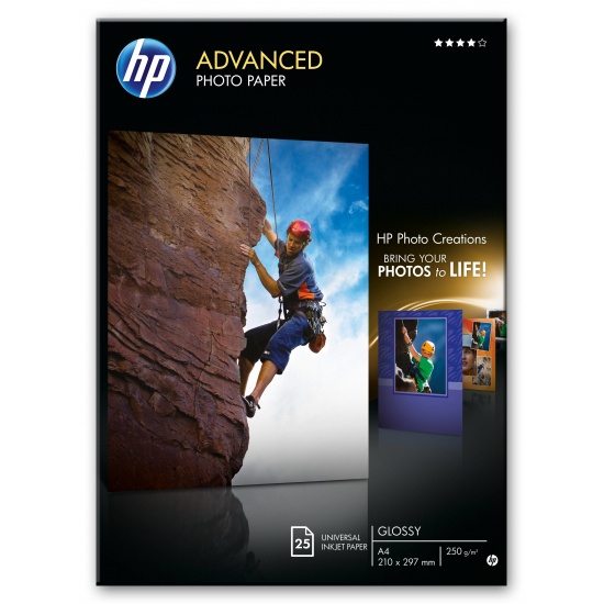 HP Advanced A4 Glossy Photo Paper - 25 Sheets Image