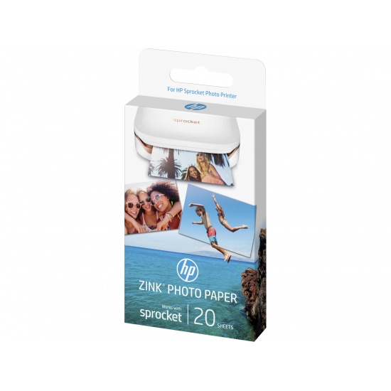 HP Zink Self Adhesive 2x3 Sticky-Backed Glossy Photo Paper - 20 Sheets Image
