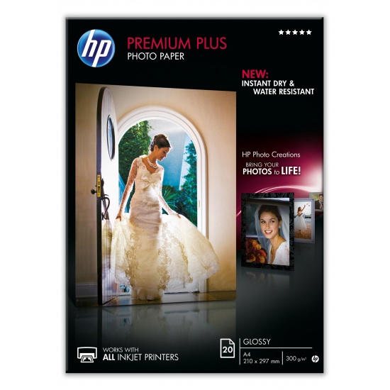 HP Premium Plus A4 Glossy Photo Paper - 20 Sheets Image