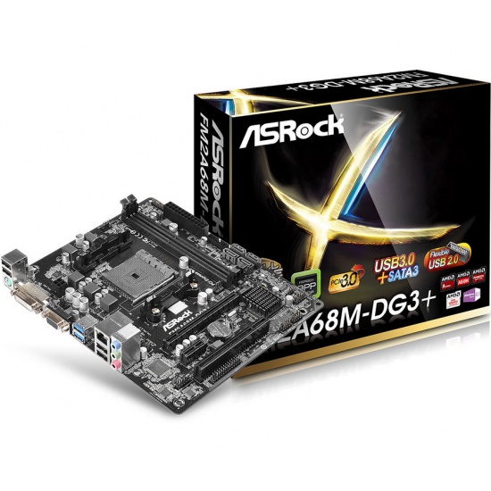 Asrock FM2A68M-DG3 AMD A68H DDR3 Micro ATX Motherboard Image