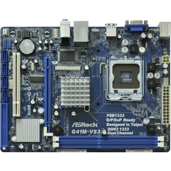Asrock G41M-VS3 R2.0 Intel 775 G41 Micro ATX DDR3-SDRAM Motherboard Image