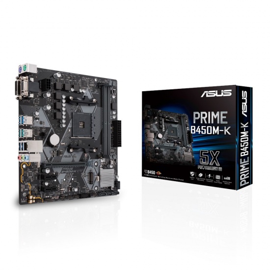 Asus Prime B450M-K AM4 AMD B450 Micro ATX DDR4-SDRAM Motherboard Image
