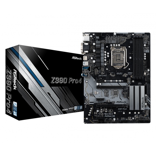 Asrock Z390 Pro 4 Intel 1151 ATX DDR4-SDRAM Motherboard Image Asrock Z390 Pro 4 Intel 1151 ATX DDR4-SDRAM Motherboard Image