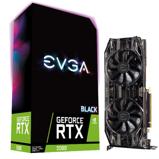 EVGA GeForce RTX 2080 Black Edition Gaming 8GB GDDR6 Graphics Card Image