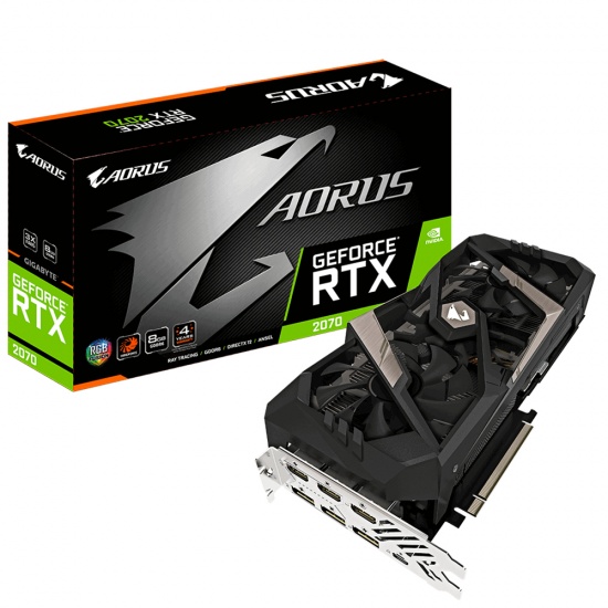 Gigabyte Aorus GeForce RTX 2070 8GB GDDR6 Graphics Card Image
